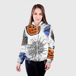 Куртка с капюшоном женская Holiday halloween, цвет: 3D-белый — фото 2