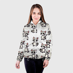 Куртка с капюшоном женская Много енотов, цвет: 3D-белый — фото 2