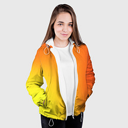 Куртка с капюшоном женская Color orange red, цвет: 3D-белый — фото 2