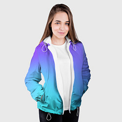 Куртка с капюшоном женская Color multi-colored gradient, цвет: 3D-белый — фото 2