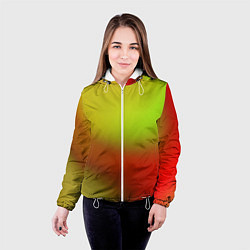 Куртка с капюшоном женская Color multicolored gradient, цвет: 3D-белый — фото 2