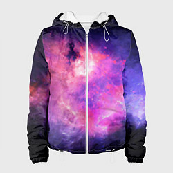 Куртка с капюшоном женская Космос, цвет: 3D-белый