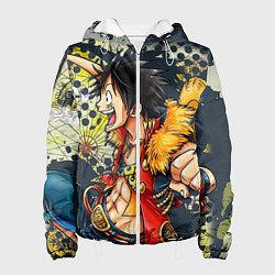 Куртка с капюшоном женская One Piece, цвет: 3D-белый