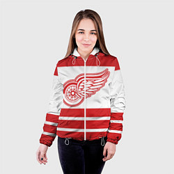 Куртка с капюшоном женская Detroit Red Wings, цвет: 3D-белый — фото 2