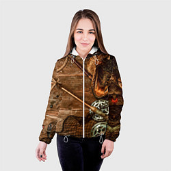 Куртка с капюшоном женская Рыбацкий стол, цвет: 3D-белый — фото 2