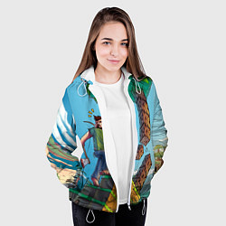 Куртка с капюшоном женская Minecraft Woodcutter, цвет: 3D-белый — фото 2