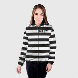 Куртка с капюшоном женская Заключенный, цвет: 3D-черный — фото 2