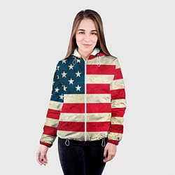 Куртка с капюшоном женская США, цвет: 3D-белый — фото 2