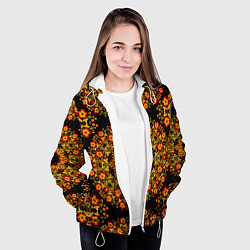 Куртка с капюшоном женская Хохлома Роспись, цвет: 3D-белый — фото 2