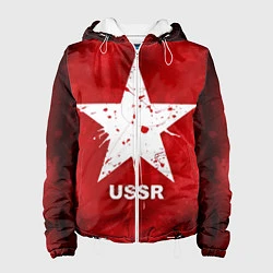 Куртка с капюшоном женская USSR Star, цвет: 3D-белый