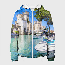 Куртка с капюшоном женская Италия, цвет: 3D-белый