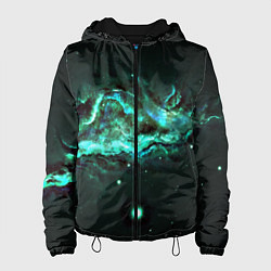 Куртка с капюшоном женская Космос, цвет: 3D-черный