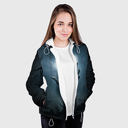 Куртка с капюшоном женская Рука зомби, цвет: 3D-белый — фото 2