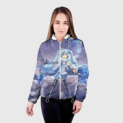 Куртка с капюшоном женская Hatsune Miku, цвет: 3D-белый — фото 2