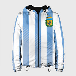 Куртка с капюшоном женская Сборная Аргентины: ЧМ-2018, цвет: 3D-черный