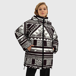 Куртка зимняя женская Etno pattern, цвет: 3D-черный — фото 2