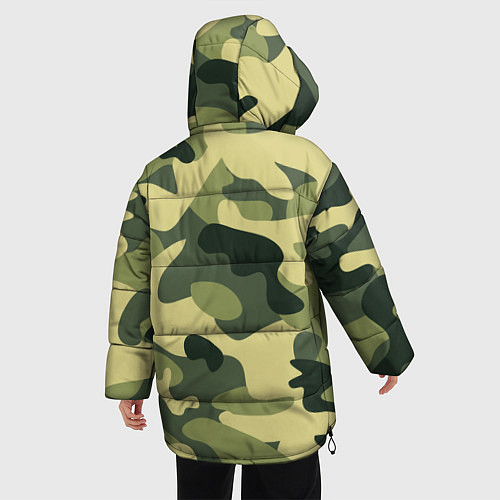 Женская зимняя куртка Камуфляж: зеленый/хаки / 3D-Черный – фото 4