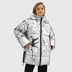 Куртка зимняя женская Белая сакура, цвет: 3D-светло-серый — фото 2