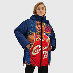 Куртка зимняя женская LeBron 23: Cleveland, цвет: 3D-черный — фото 2