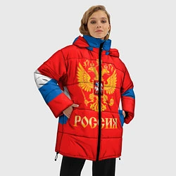 Куртка зимняя женская Сборная РФ: домашняя форма, цвет: 3D-красный — фото 2