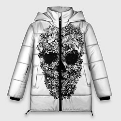 Куртка зимняя женская Череп, цвет: 3D-светло-серый