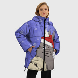 Куртка зимняя женская Тоторо и снег, цвет: 3D-черный — фото 2