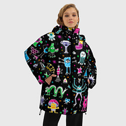Куртка зимняя женская Космо вечеринка, цвет: 3D-черный — фото 2