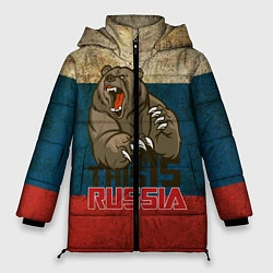 Куртка зимняя женская This is Russia, цвет: 3D-красный