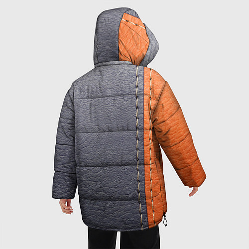 Женская зимняя куртка Кожа / 3D-Черный – фото 4