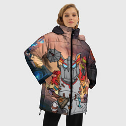 Куртка зимняя женская Фан Клокверк из Доты, цвет: 3D-черный — фото 2