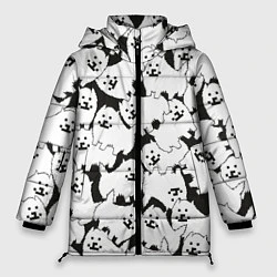 Куртка зимняя женская Undertale Annoying dog, цвет: 3D-черный