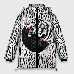 Куртка зимняя женская Yin Yang Tigers, цвет: 3D-светло-серый