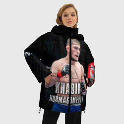 Куртка зимняя женская Хабиб Нурмагомедов, цвет: 3D-светло-серый — фото 2