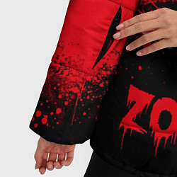 Куртка зимняя женская Keep Calm & Kill Zombies, цвет: 3D-черный — фото 2