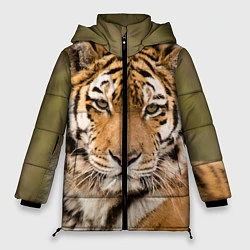 Куртка зимняя женская Милый тигр, цвет: 3D-черный