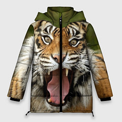Женская зимняя куртка Удивленный тигр
