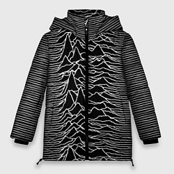 Куртка зимняя женская Joy Division: Unknown Pleasures, цвет: 3D-черный