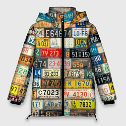Женская зимняя куртка Автомобильные номера мира