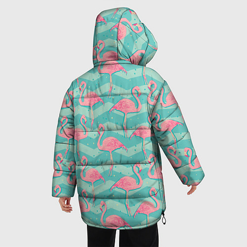 Женская зимняя куртка Flamingo Pattern / 3D-Черный – фото 4