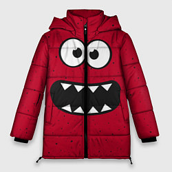 Куртка зимняя женская Веселый монстрик, цвет: 3D-красный