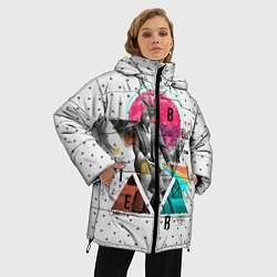 Куртка зимняя женская Олень почтальон, цвет: 3D-черный — фото 2