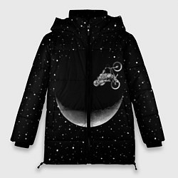 Куртка зимняя женская Астронавт байкер, цвет: 3D-черный