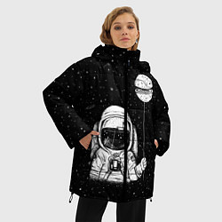 Куртка зимняя женская Астронавт с шариком, цвет: 3D-черный — фото 2