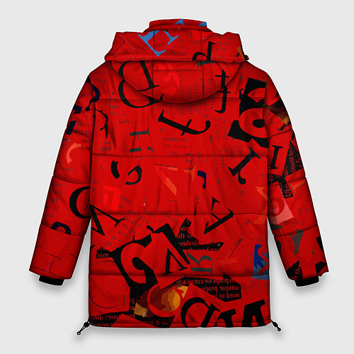 Женская зимняя куртка Поп-арт, опасная бритва / 3D-Красный – фото 2