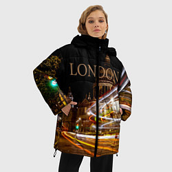 Куртка зимняя женская Улицы Лондона, цвет: 3D-черный — фото 2