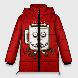 Куртка зимняя женская Кофейный пьяница, цвет: 3D-красный