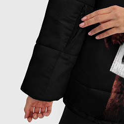 Куртка зимняя женская Медвежьи обьятия, цвет: 3D-черный — фото 2