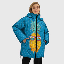 Куртка зимняя женская Ананасовое лето, цвет: 3D-черный — фото 2
