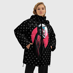 Куртка зимняя женская Космическая дама, цвет: 3D-красный — фото 2