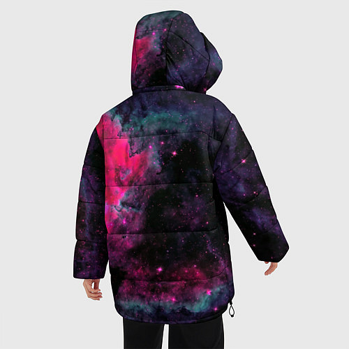 Женская зимняя куртка Загадочный космос / 3D-Черный – фото 4